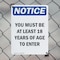 Signmission You Must Be 18 Years Of Age To Enter OSHA Notice Sign, Plastic, 7in W x 10in L, 2PK OS-2PACK-NS-P-710-V-16916 - alternate 4